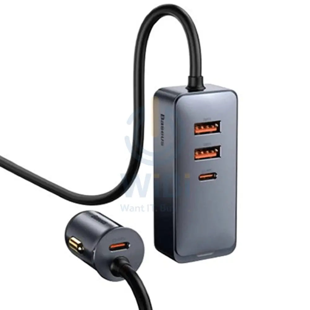Baseus Car Charger - 2 x USb / 2 x Type-C - 120W / Gray Accessories > Power Adapters