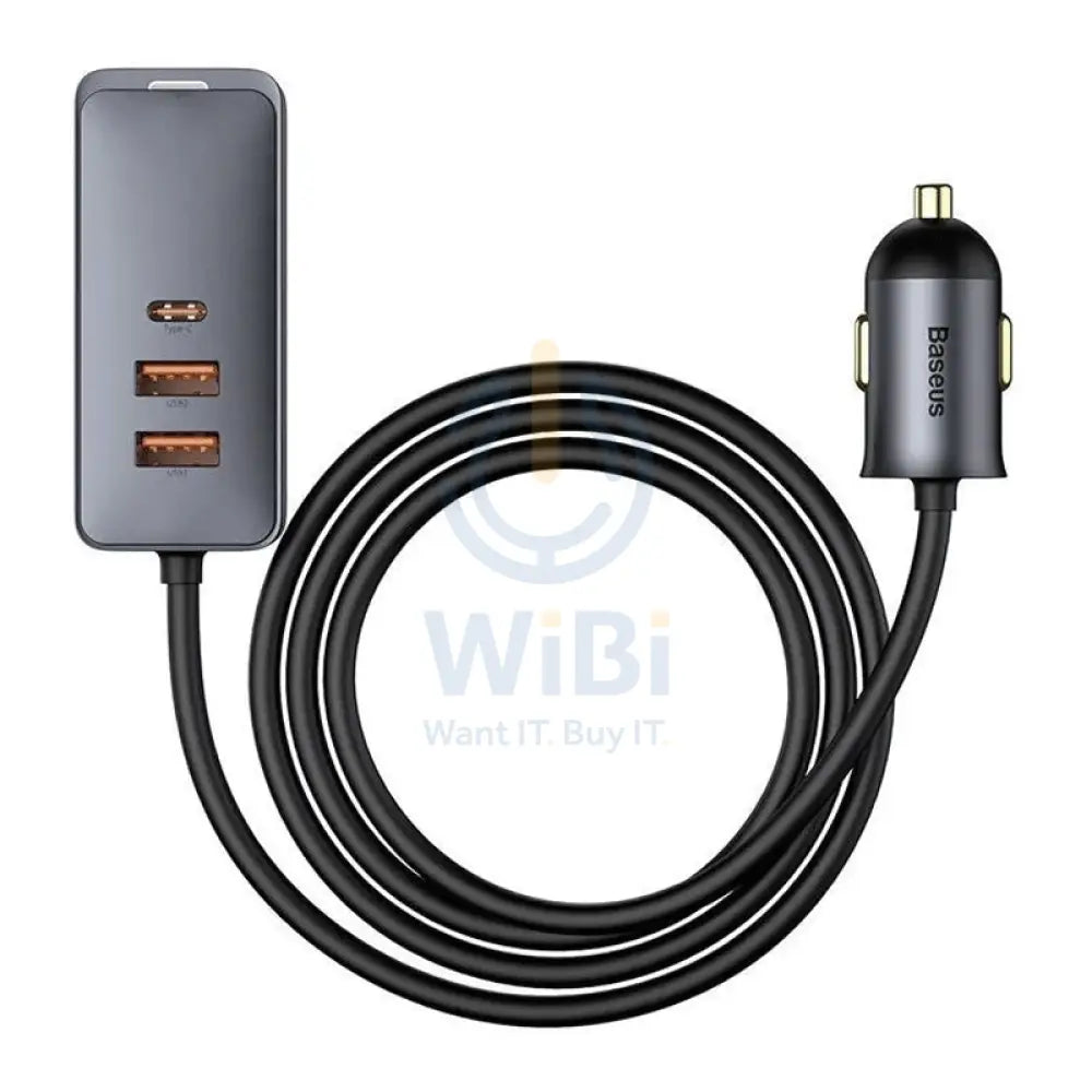 Baseus Car Charger - 2 x USb / 2 x Type-C - 120W / Gray Accessories > Power Adapters