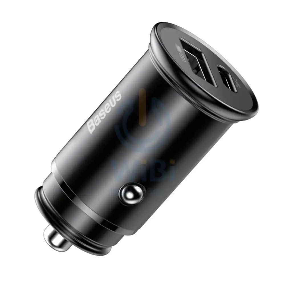 Baseus Circular Metal Pps Quick Charger Car Charger 30W - Black Accessories > Power Adapters