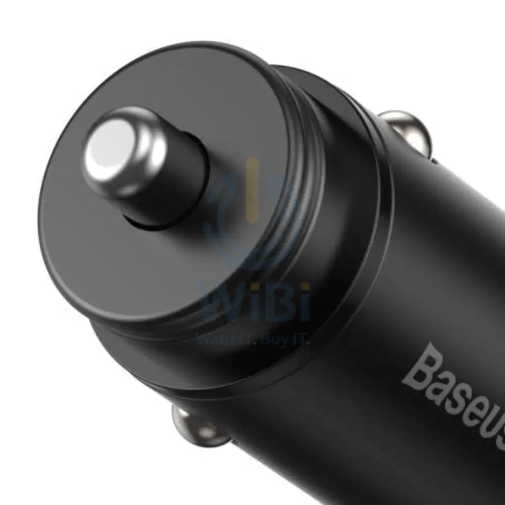 Baseus Circular Metal Pps Quick Charger Car Charger 30W - Black Accessories > Power Adapters
