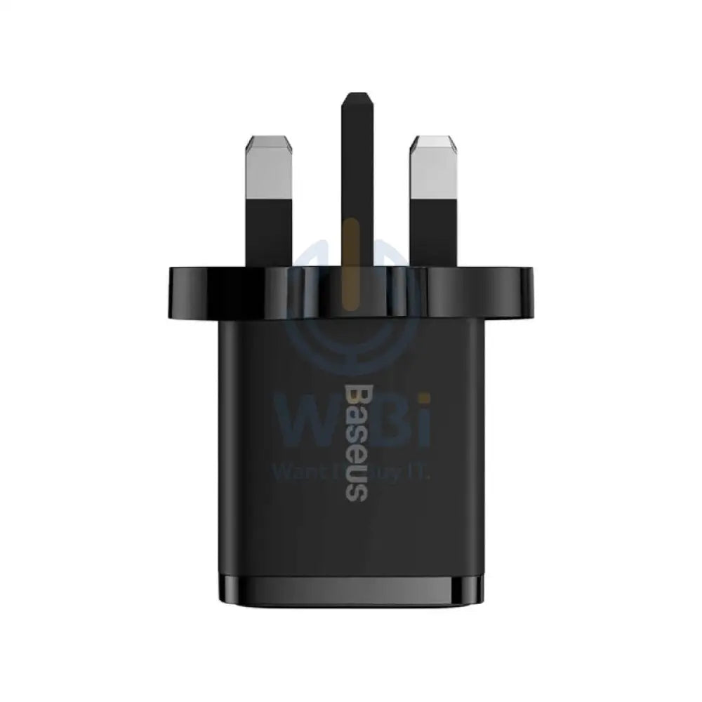 Baseus Compact Fast Charger 2U + C 30W UK - Black Accessories > Power Adapters