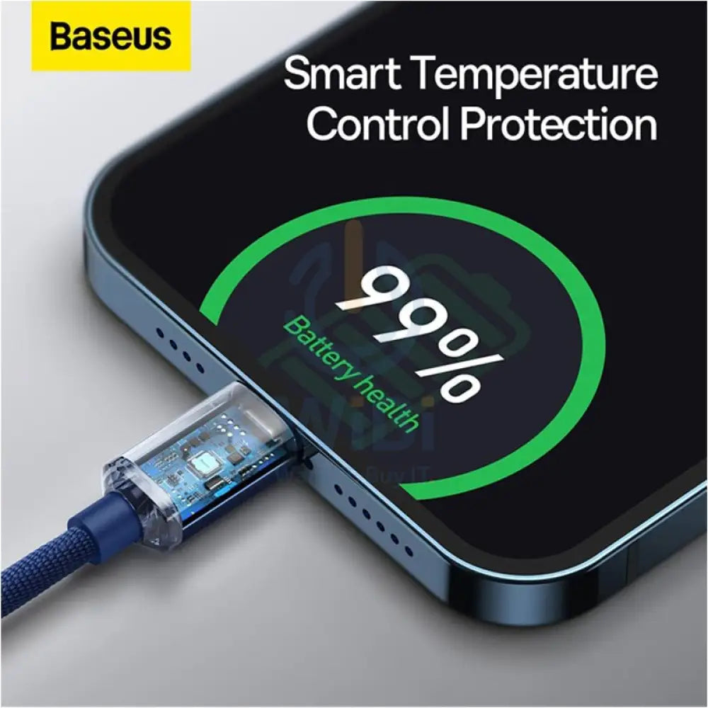Baseus Crystal Shine Cable Type-C To Lightning Fast Charging Cable - 20W - 1.2M / Blue Accessories > Cables &