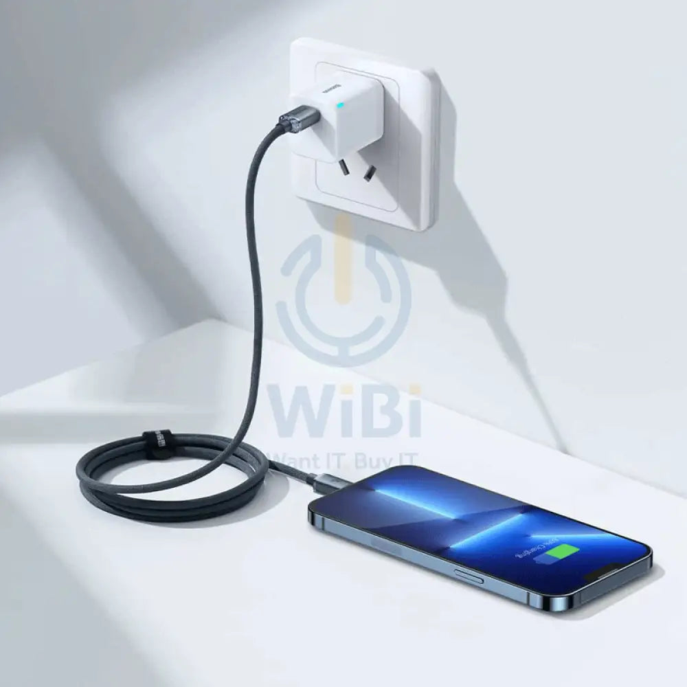 Baseus Crystal Shine Cable Type-C To Lightning Fast Charging Cable - 20W / 2M / Black Accessories > Cables & Converters