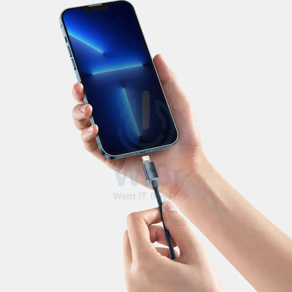 Baseus Crystal Shine Cable Type-C To Lightning Fast Charging Cable - 20W / 2M / Black Accessories > Cables & Converters