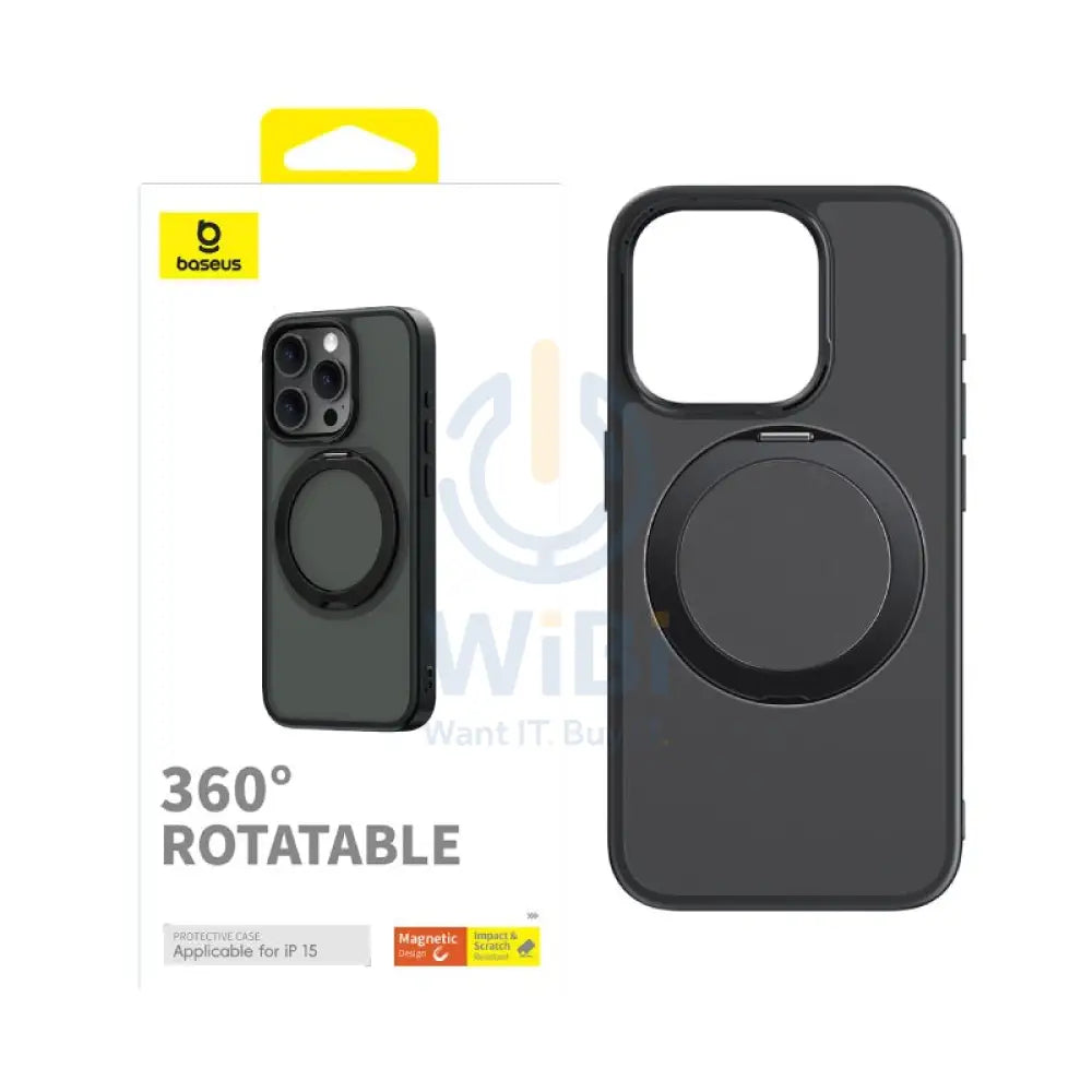 Baseus CyberLoop Series Magnetic Case for iPhone 15 - Frosted Black Accessories > Mobiles & Tablets > Mobiles > Covers