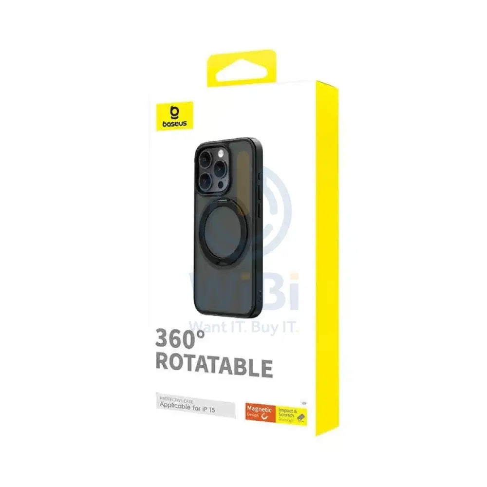 Baseus CyberLoop Series Magnetic Case for iPhone 15 - Frosted Black Accessories > Mobiles & Tablets > Mobiles > Covers