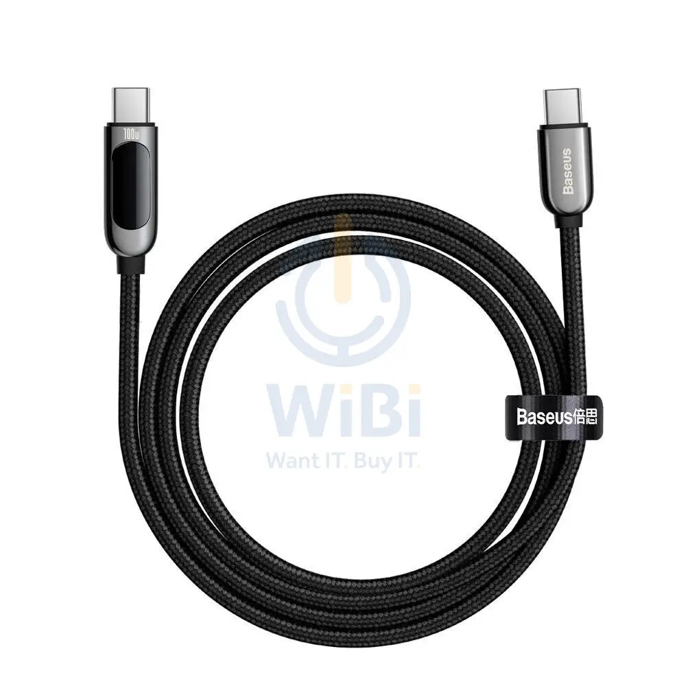Baseus Display Fast Charging Data Cable Type-C to Type-C - 100W / 2m / Black Accessories > Cables & Converters > Cables