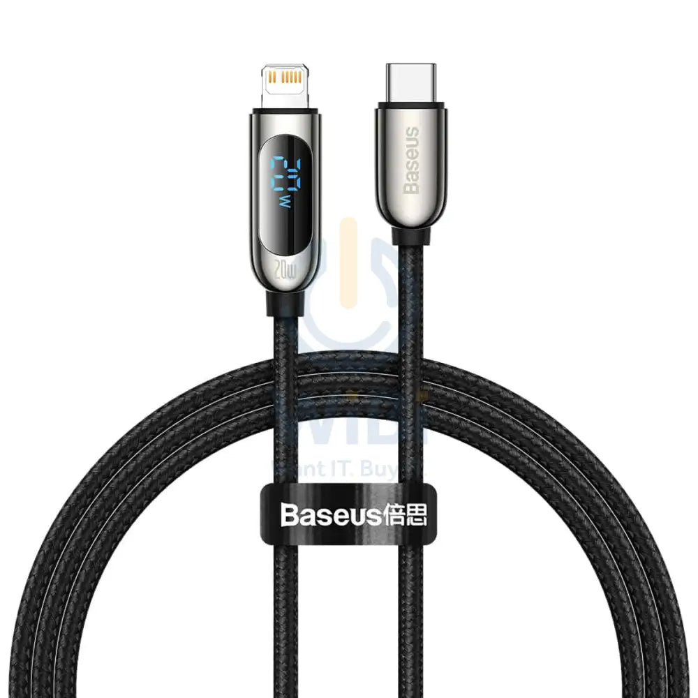 Baseus Display Fast Charging Data Cable Type-C to IP - 20W / 1m / Black Accessories > Cables & Converters > Cables >