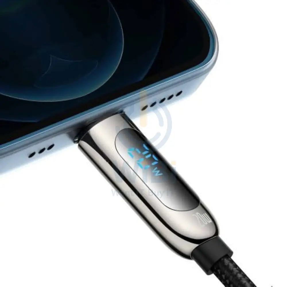 Baseus Display Fast Charging Data Cable Type-C to IP - 20W / 1m / Black Accessories > Cables & Converters > Cables >