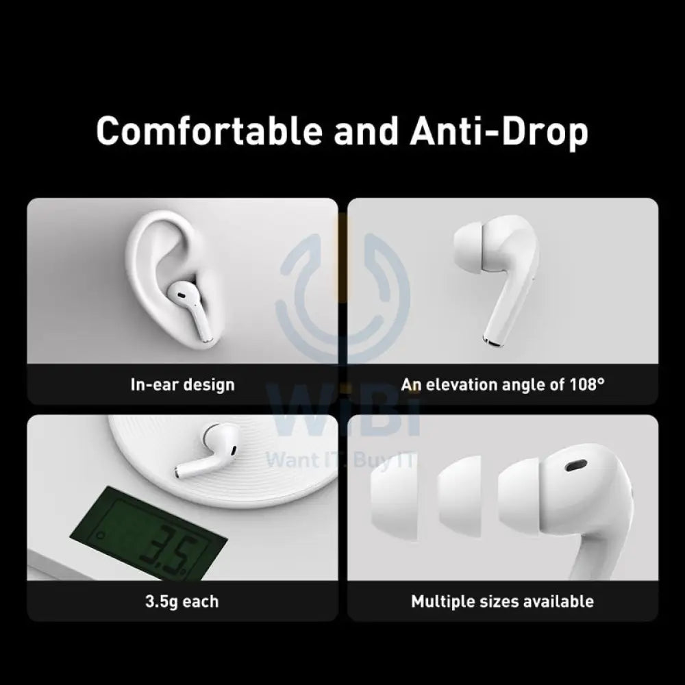 Baseus Encok True Wireless Earphones W3 - White Accessories > Audio > Headphones