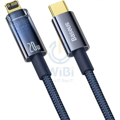 Baseus Explorer Series Auto Power-Off Fast Charging Data Cable Type-C to Lightning - 20W / 2m / Blue Accessories >