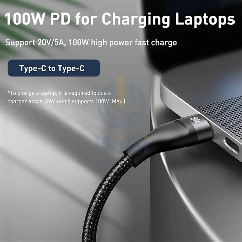 Baseus Flash Series Two-for-three Fast Charging Data Cable U+C to M+L+C - 1.2 Meters / 100W / Black