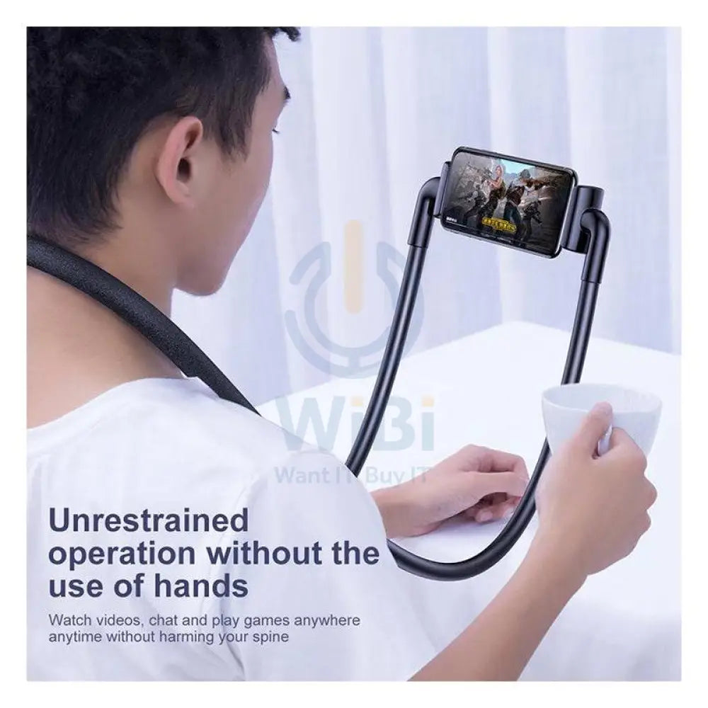 Baseus Flexible Neck Phone Holder Stand - Black