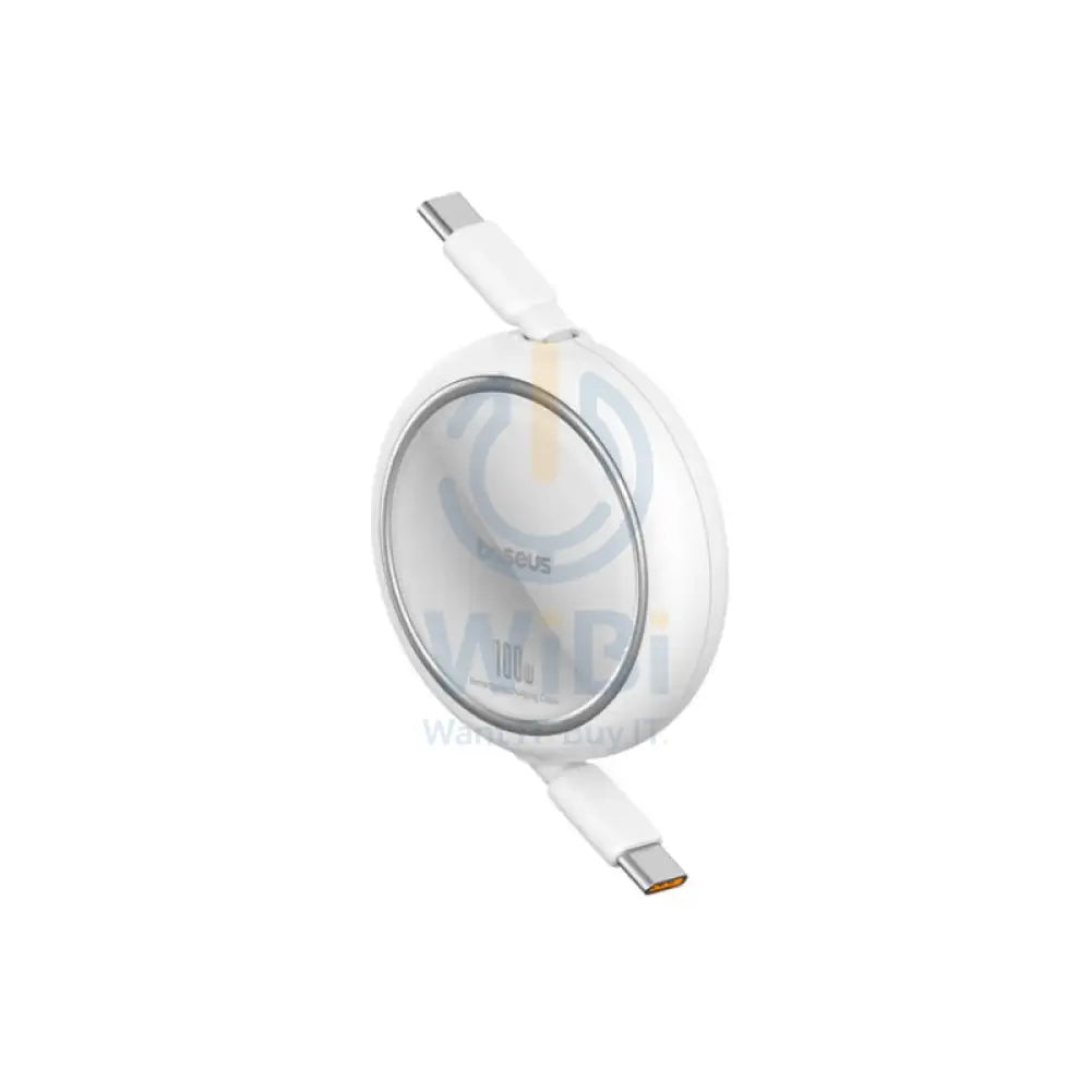 Baseus Free2Draw Mini Retractable Charging Cable - Type-C / 100W / 1 Meter / Moon White Accessories > Cables &