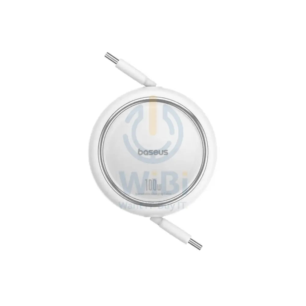 Baseus Free2Draw Mini Retractable Charging Cable - Type-C / 100W / 1 Meter / Moon White Accessories > Cables &