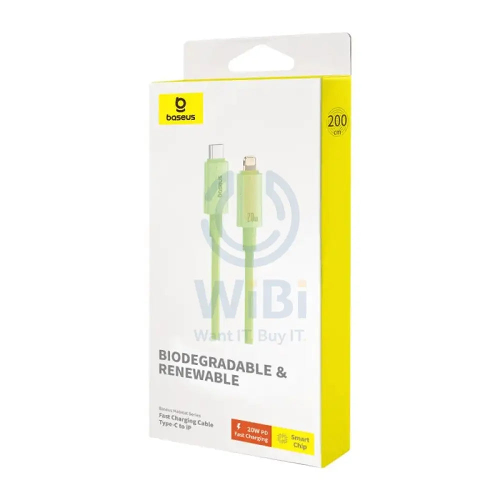 Baseus Habitat Series Fast Charging USB-C to Lightning Cable - 2M / Natural Green Accessories > Cables & Converters >