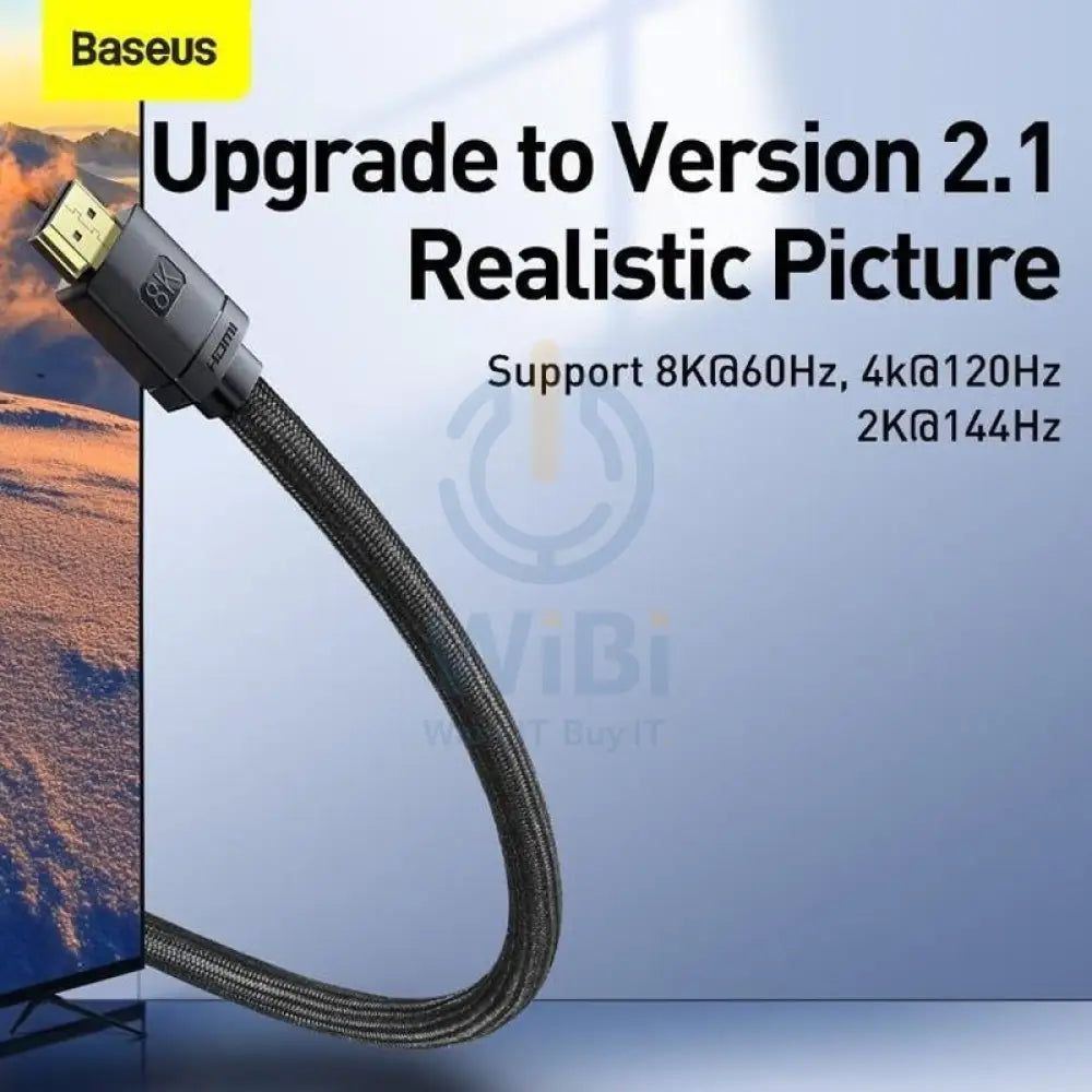 Baseus High Definition Series HDMI 8K to HDMI 8K Adapter Cable - 1.5m / Black Accessories > Cables & Converters > Cables