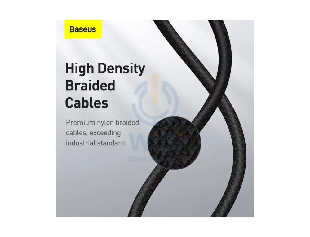 Baseus High Density Braided Fast Charging Data Cable - Type-C / 100W / 2 Meter / Black Accessories > Cables &