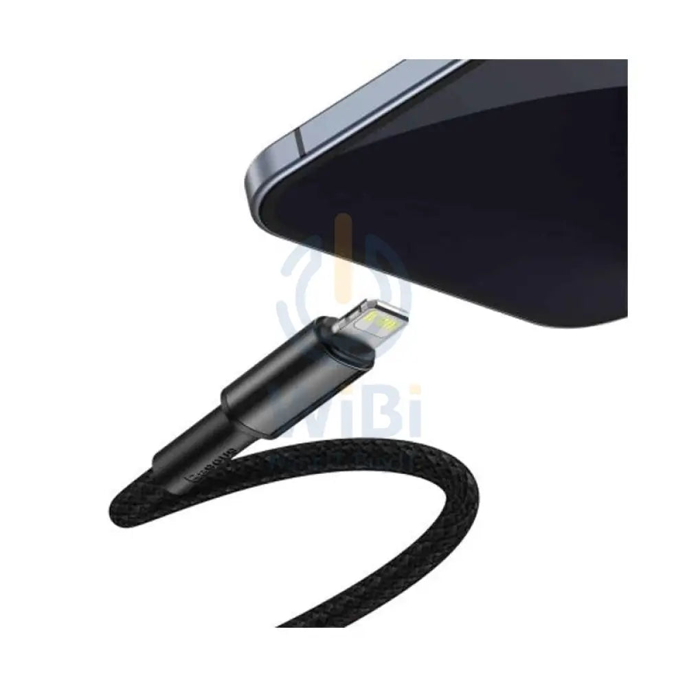 Baseus High Density Braided Fast Charging Data Cable - USB-C To Lightning / 2 Meters / Black