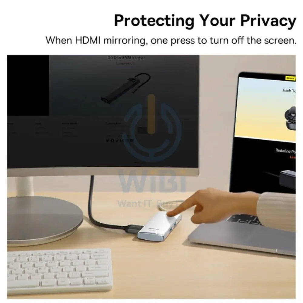 باسيوس لايت الإصدار 6 في 1 موزع محطة الارساء - أبيض اكسسوارات > يو اس بي موزع