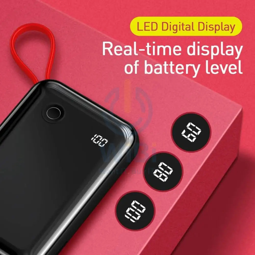 Baseus Mini S Digital Display Power Bank - 10000mAh / 3A / Black Accessories > Power Bank
