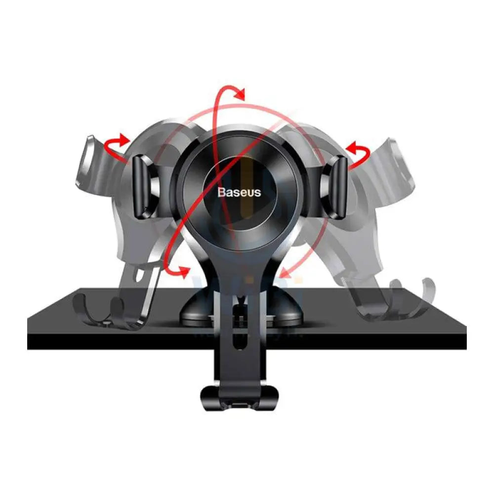 Baseus Osculum Type Gravity Car Mount Holder - Car Mounts / Black