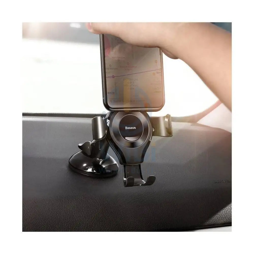 Baseus Osculum Type Gravity Car Mount Holder - Car Mounts / Black