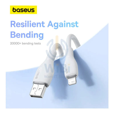 Baseus Pudding Series Fast Charging Cable - 1.2M / USB-A / Lightning / 12W / White Accessories > Cables & Converters >