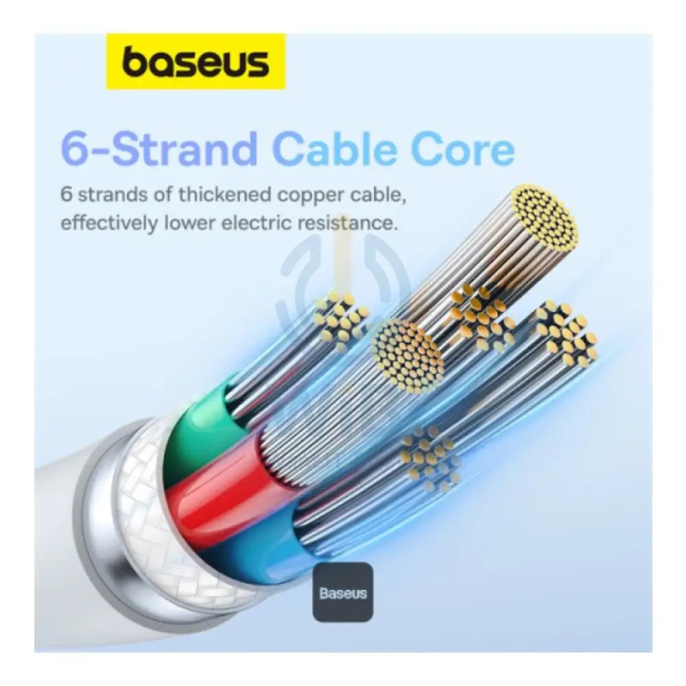 Baseus Pudding Series Fast Charging Cable - 1.2M / USB-C / 100W / Stellar White Accessories > Cables & Converters >