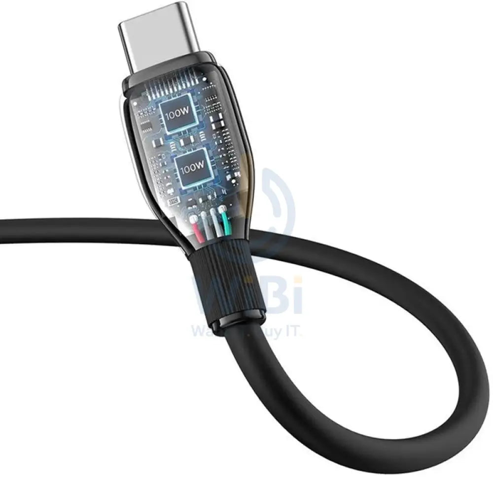 Baseus Pudding Series Fast Charging USB-C to USB-C Cable - 2M / Cluster Black Accessories > Cables & Converters > Cables