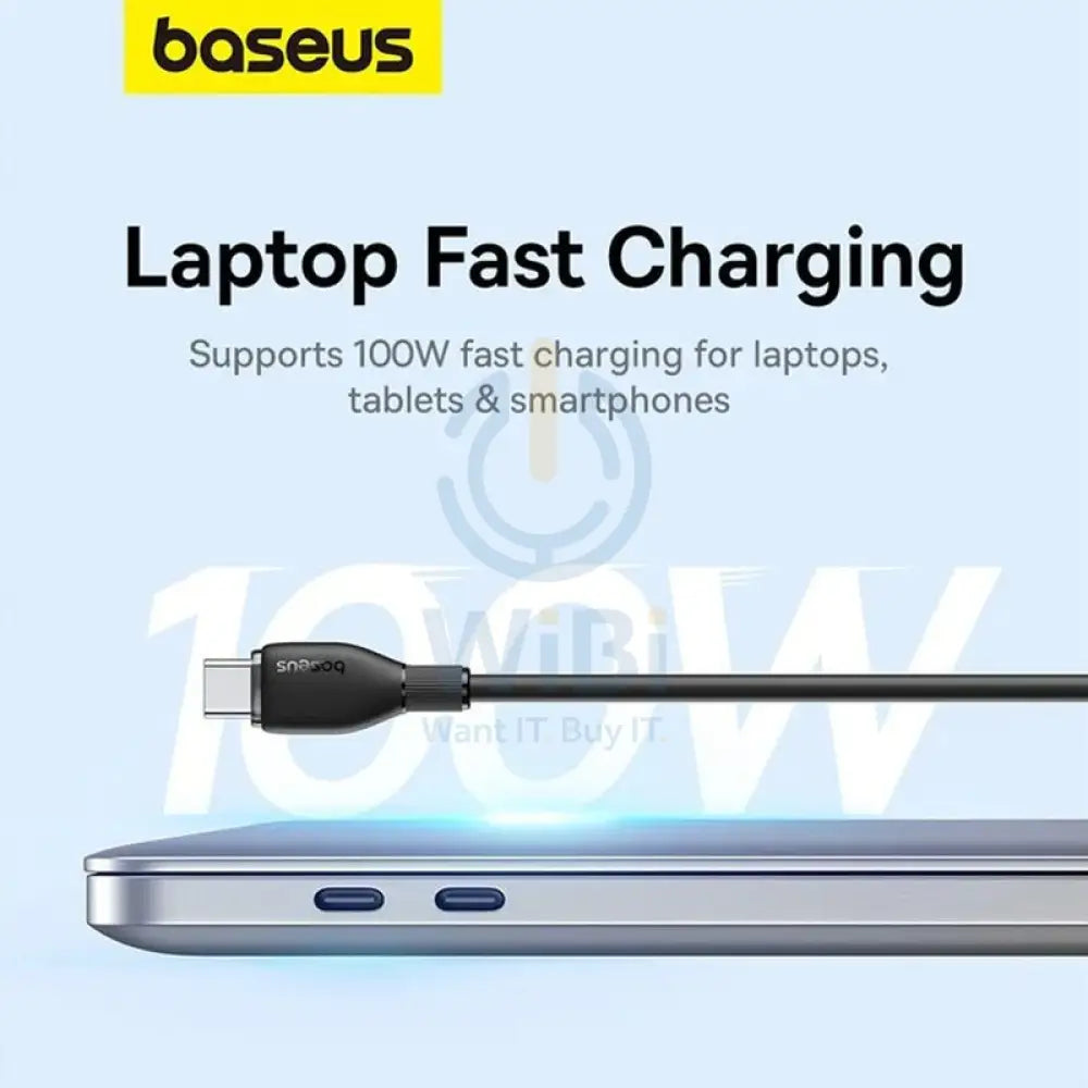 Baseus Pudding Series Fast Charging USB-C to USB-C Cable - 2M / Cluster Black Accessories > Cables & Converters > Cables