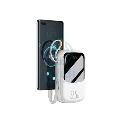 Baseus Qpow Digital Display QC Power Bank - 10000mAh / 22.5W / Type-C / White Accessories > Power Bank