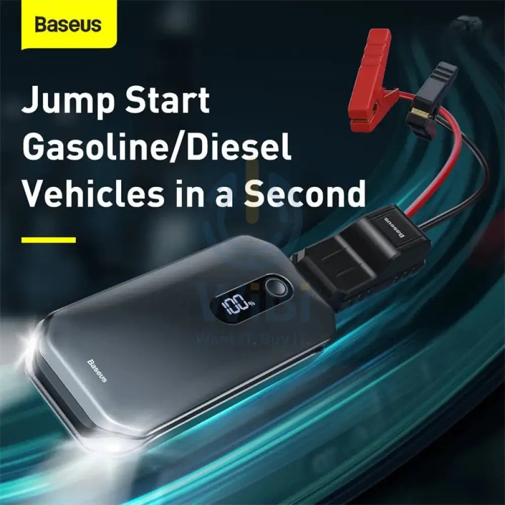 Baseus Super Energy Pro Car Jump Starte12000mAh 5V/3A Paak current1000A – Black Accessories > Other Accessories