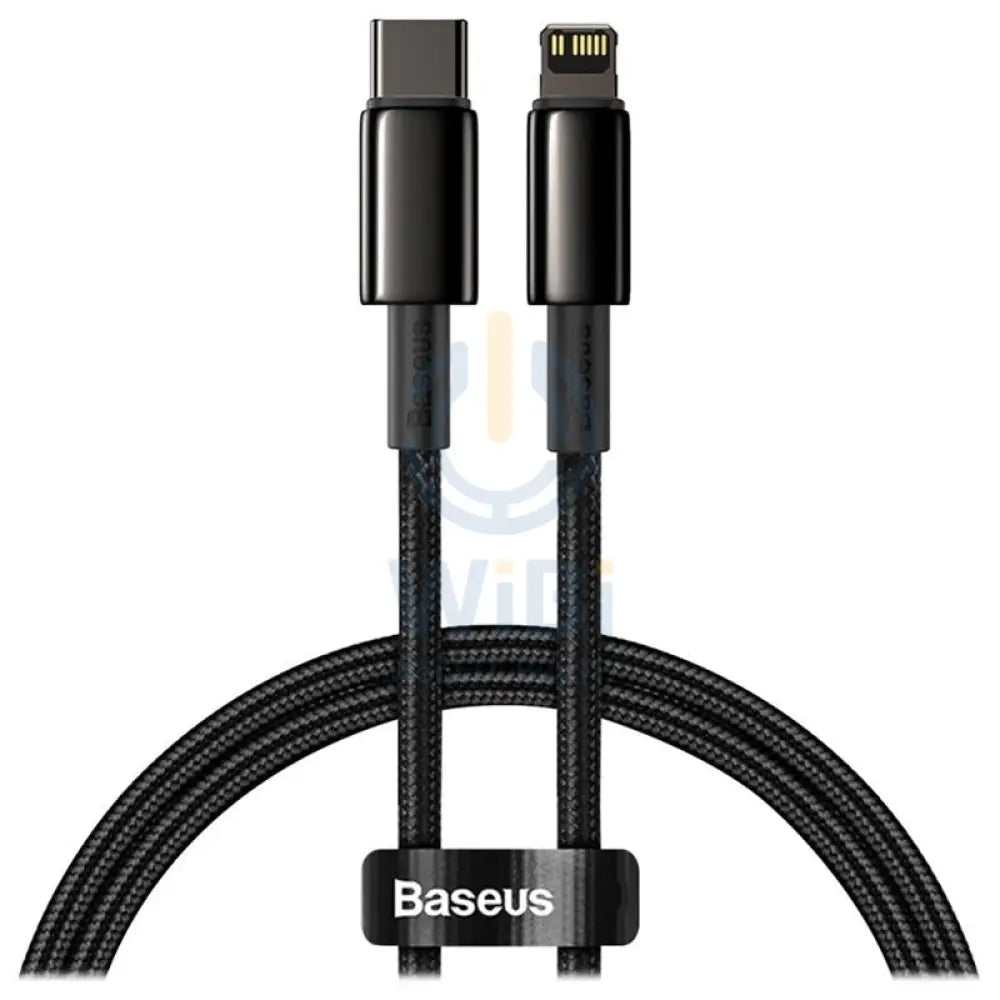 Baseus Tungsten Gold Charging Cable - USB-C / Lightning / 20W / 2 Meter / Black Accessories > Cables & Converters >