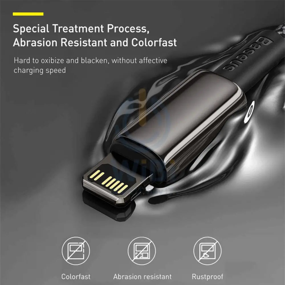 Baseus Tungsten Gold Fast Charging Data Cable - Type-C / Lightning / 20W / 1 Meter / Black Accessories > Cables &