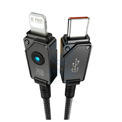 Baseus Unbreakable Series Fast Charging Type-C to Lightning Cable - 1 Meter / 20W / Cluster Black Accessories > Cables
