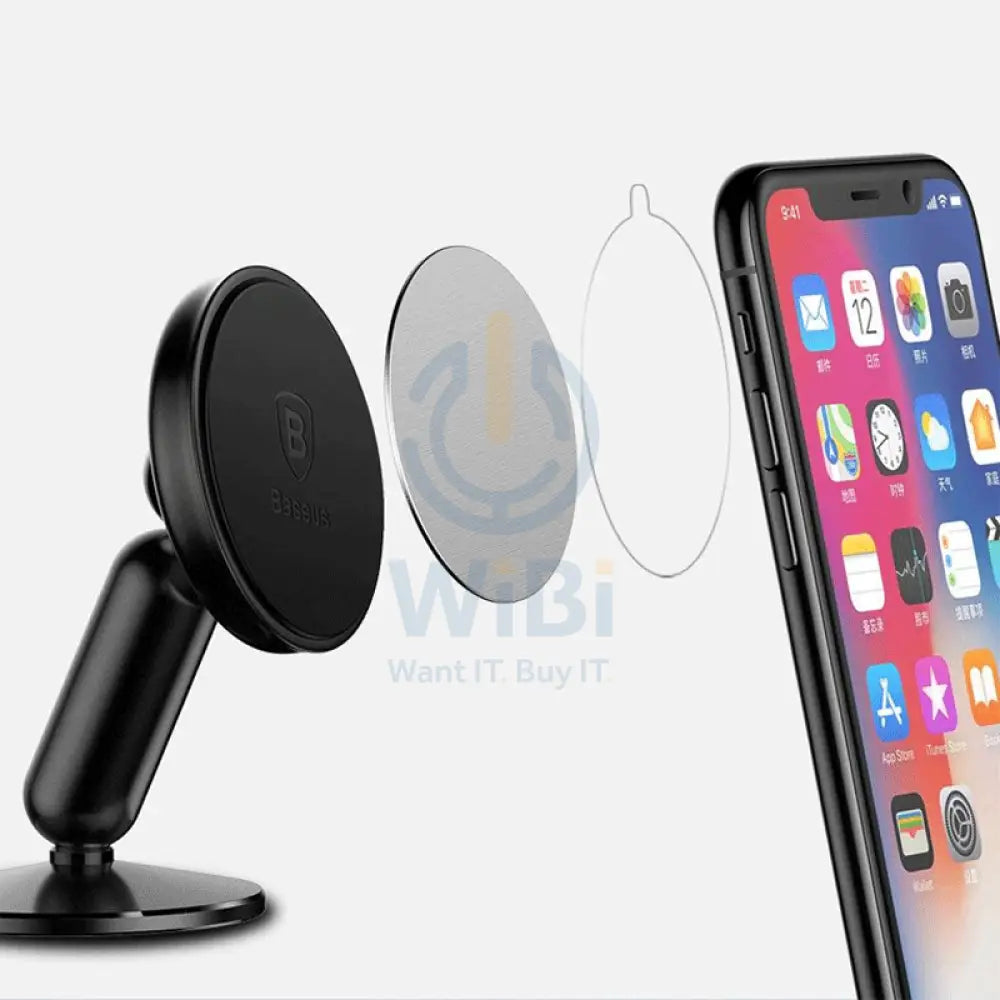 Baseus Universal Magnetic Car Mount Holder - Silver Accessories > Mobiles & Tablets > Mobiles > Mobile Holder / Stands