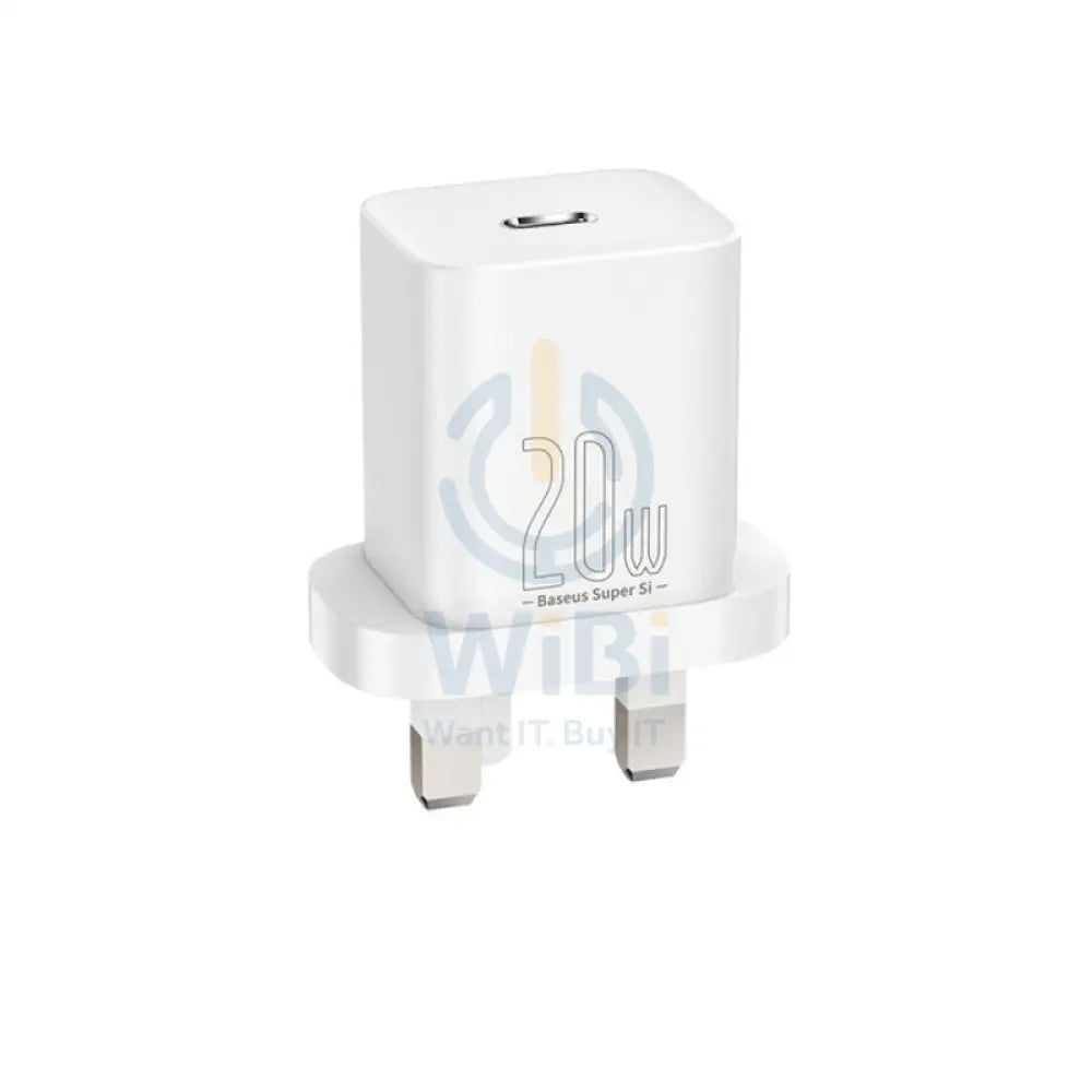 Baseus USB C Plug PD 3.0 Fast Charger - 20W / White Accessories > Power Adapters