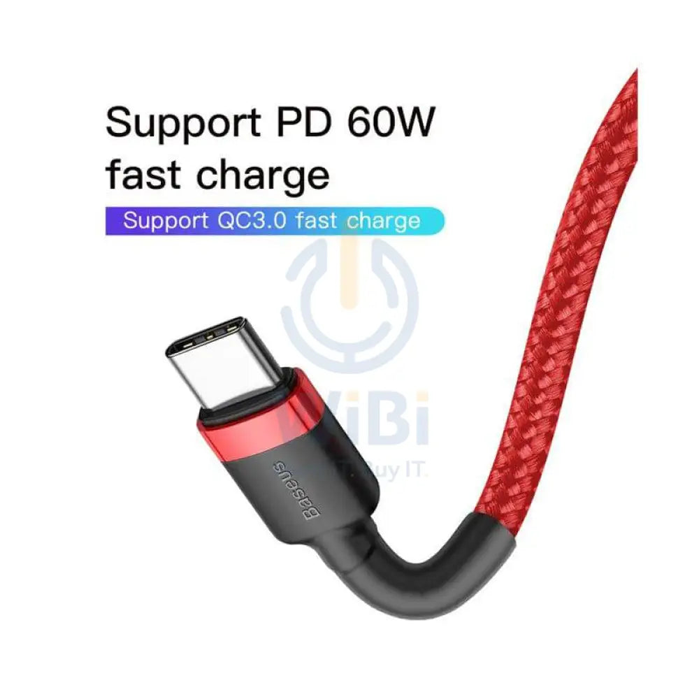Baseus USB Type C To Type C Cable - 1 Meter / Red