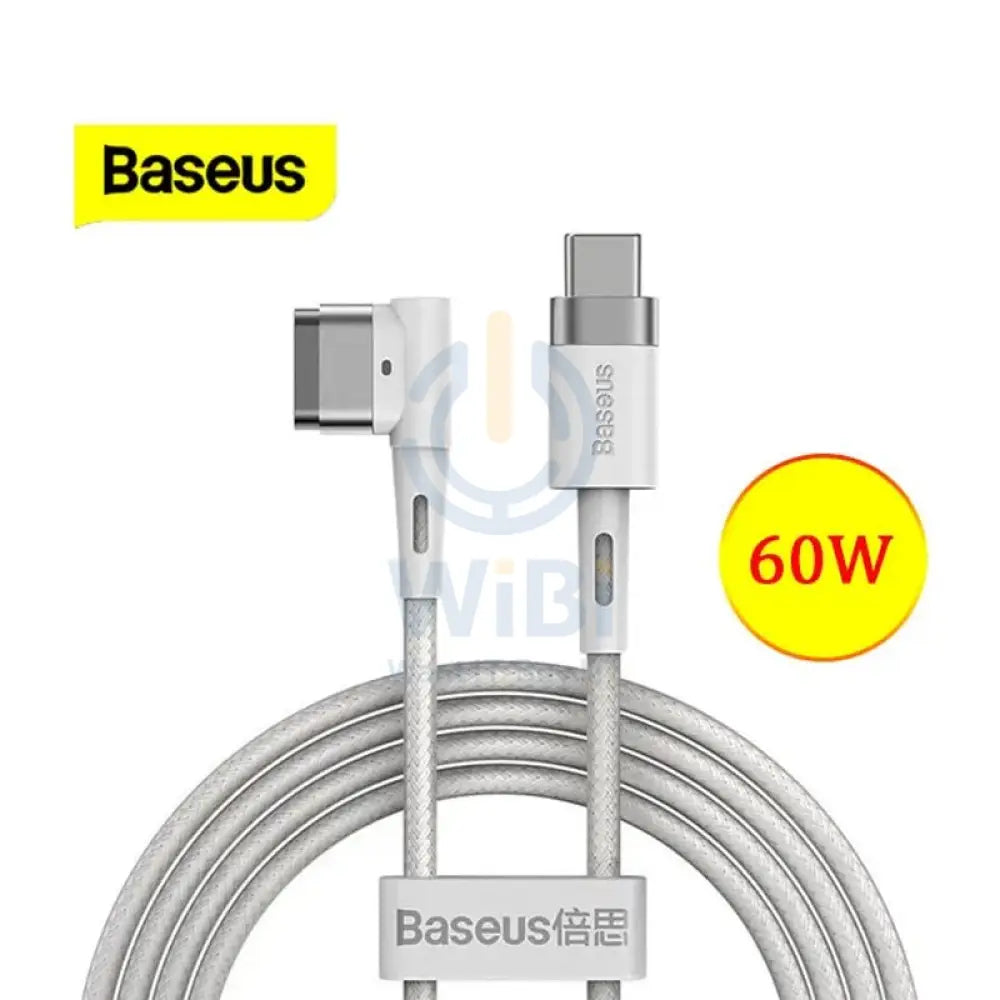 كابل بيسوس منفذ USB من النوع C إلى Lightning - 60 وات / 2 متر / أبيض