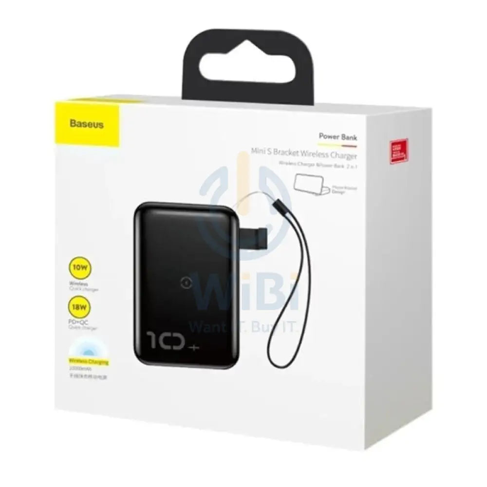 Baseus Wireless Charger Power Bank - 10W / 10,000mAh / Black Accessories > Power Bank