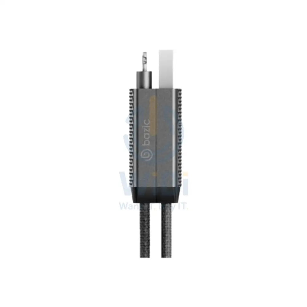 BAZIC Go Charge Alucable 4 in 1 Input Cable 1M / USB C / USB A / Lightning / Black Accessories > Cables & Converters >