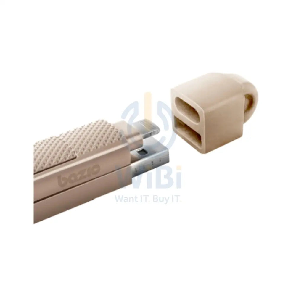 BAZIC Go Charge Alucable 4 in 1 Input Cable 1M / USB C / USB A / Lightning / Gold Accessories > Cables & Converters >
