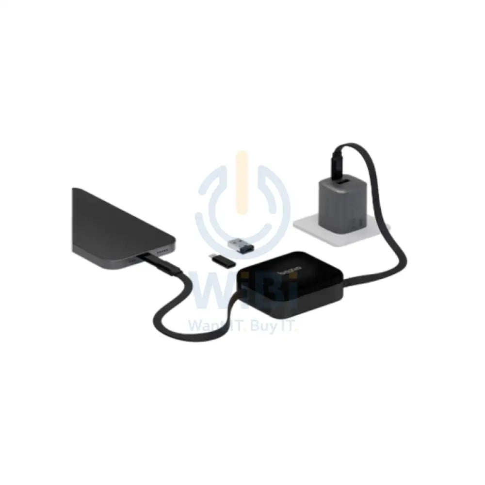 BAZIC GoCharge Loop 5-In-1 Adapter with Cable Kit - 60W / 1 Meter / Micro USB / USB-A / USB-C / Lightning / Black