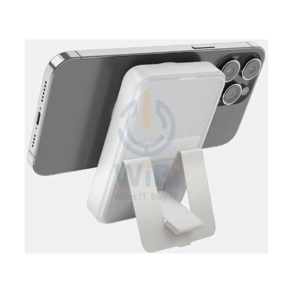 BAZIC GoPower Magsafe Power Bank With Built In Apple Watch Charger 10000mAh / USB C / White Accessories > Power Bank