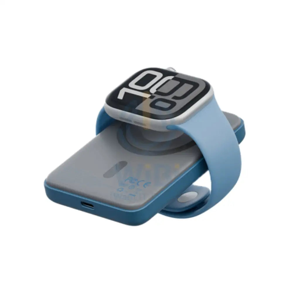 BAZIC GoPower Snap 3-In-1 MagSafe Power Bank With Apple Watch Charger - 5000mAh / USB-C / Bubblegum Accessories > Power