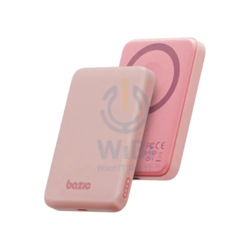 BAZIC GoPower Snap 3-In-1 MagSafe Power Bank With Apple Watch Charger - 5000mAh / USB-C / Peach Accessories > Power Bank