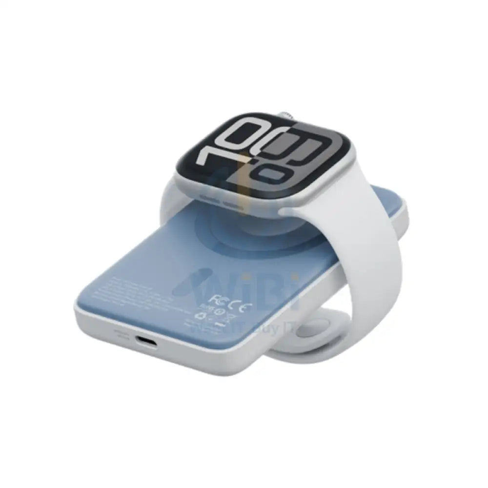 BAZIC GoPower Snap 3-In-1 MagSafe Power Bank With Apple Watch Charger - 5000mAh / USB-C / Vanilla Accessories > Power