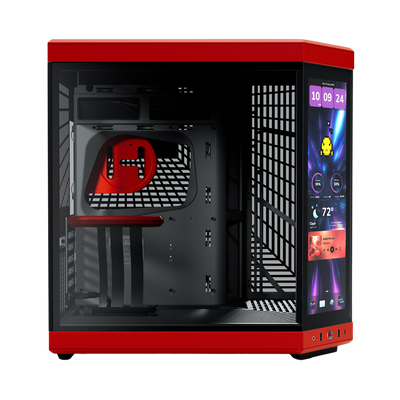 HYTE Y70 TOUCH INFINITE 14.5 Inch Integrated IPS Touchscreen ATX Case - Black Cherry