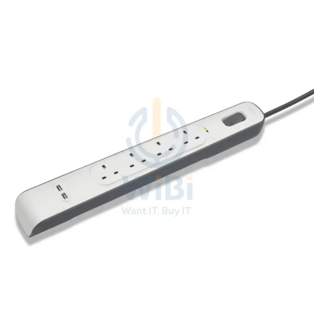 Belkin 4 Way Surge Protection Strip - 2M With 2 X 2.4Amp Usb Charging Power Extension - White Accessories > Power >